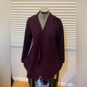 Eileen Fisher Deep purple knit sweater jacket